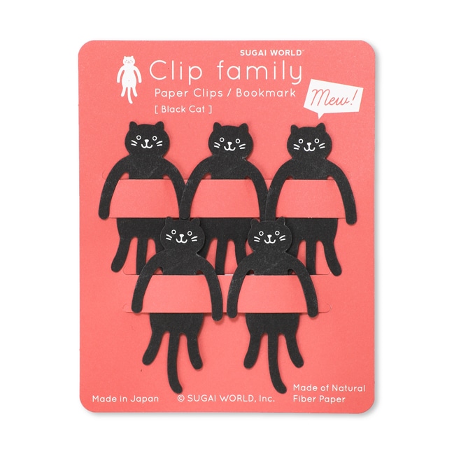 5 paper clips animaux Chat