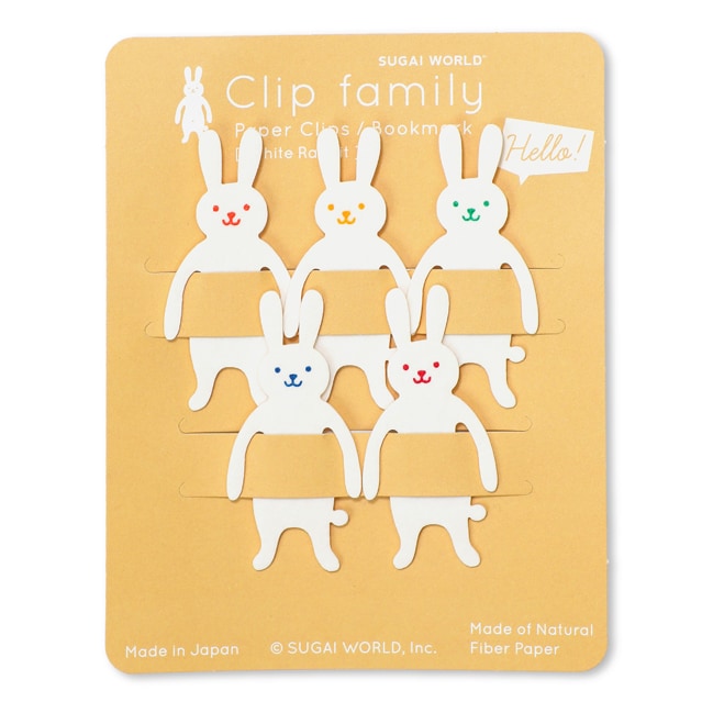 5 paper clips animaux Lapin