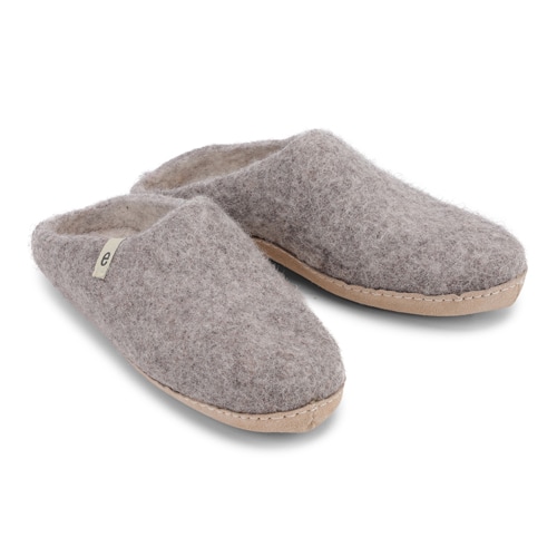 Chaussons Egos en laine grise adultes 37-38