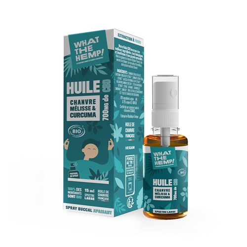 Spray buccal au CBD mélisse/curcuma