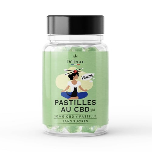 Pastilles au CBD - pomme sans sucre