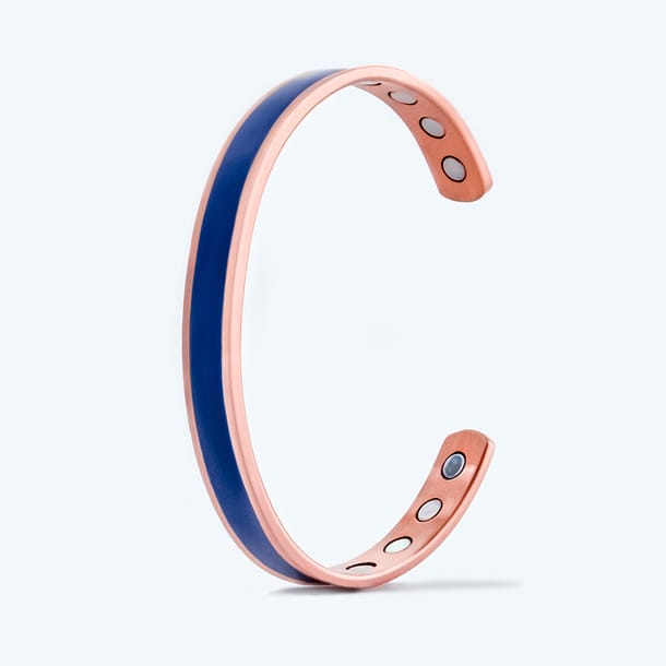 Bracelet cuivre magnétique bleu Taille 2