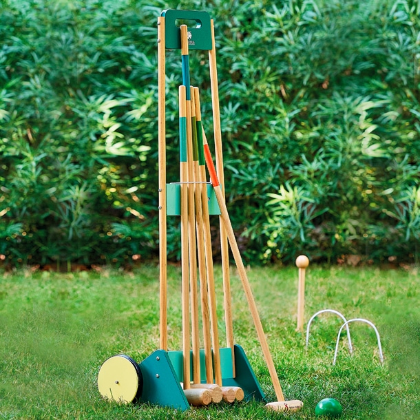 Jeu de croquet des familles en bois