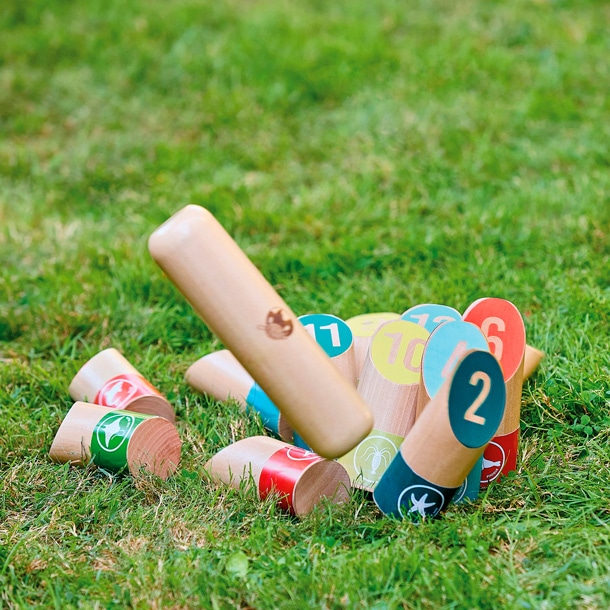 Jeu de quilles nordiques en bois