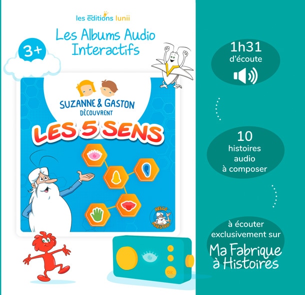 Album audio Les 5 sens Lunii