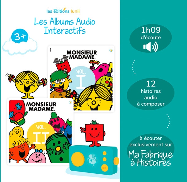 Albums audio Monsieur Madame Lunii