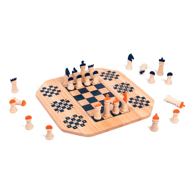 Jeu d'échecs 2 en 1 en bois