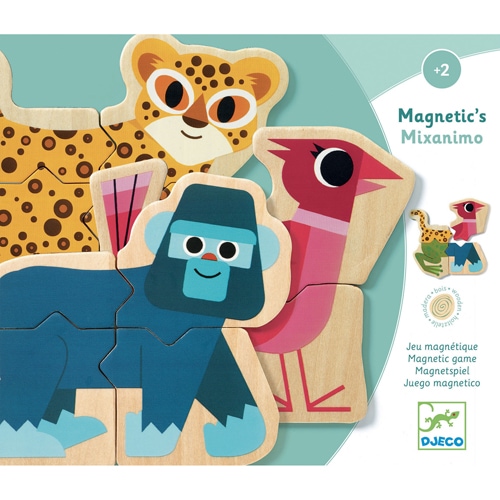 Puzzle magnétique animaux en bois