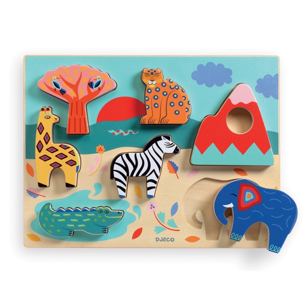 Puzzle savane en bois