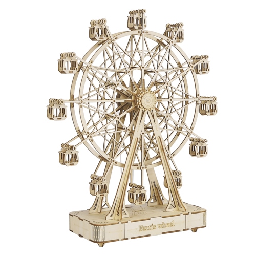 Maquette musicale en bois grande roue