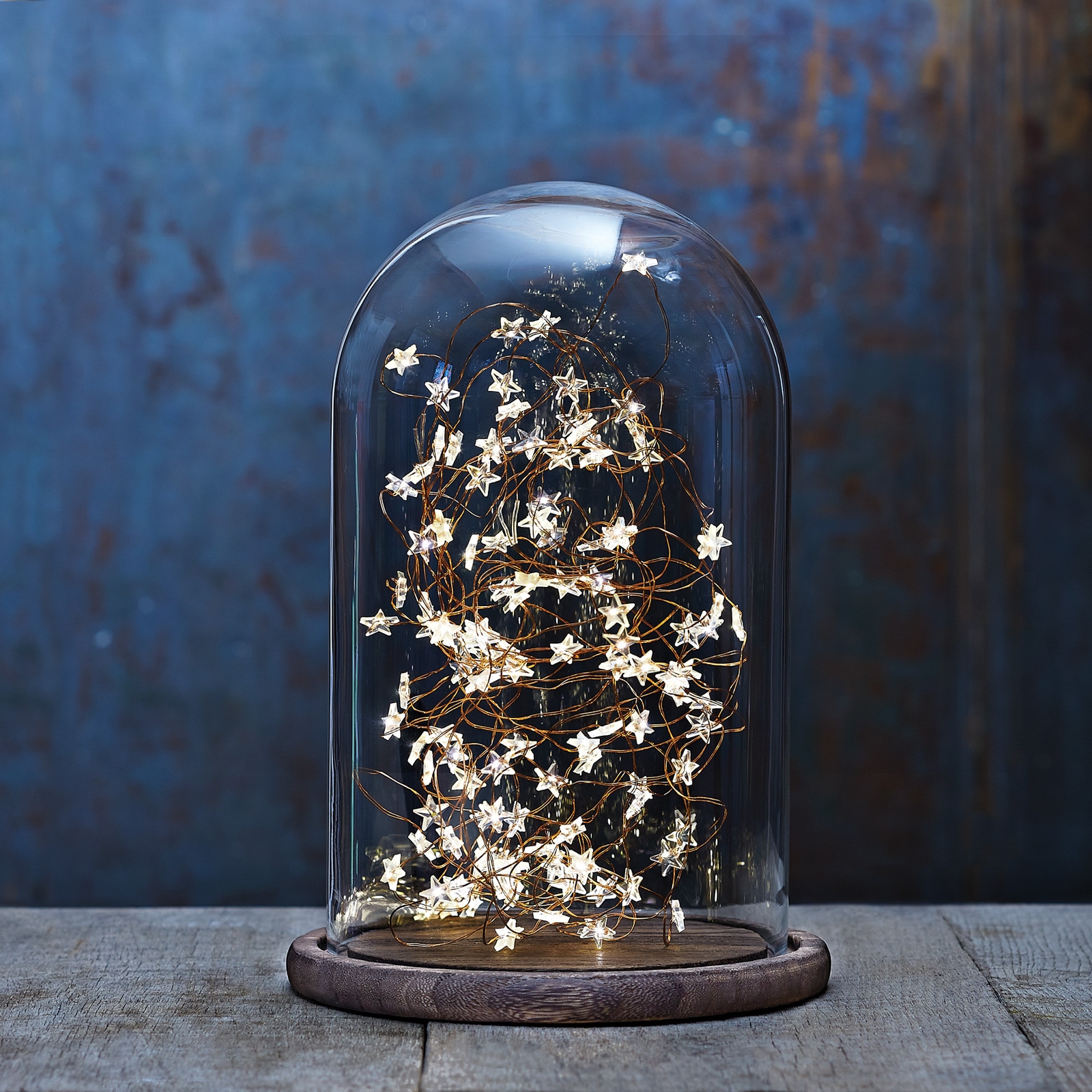 Cloche en verre et bois