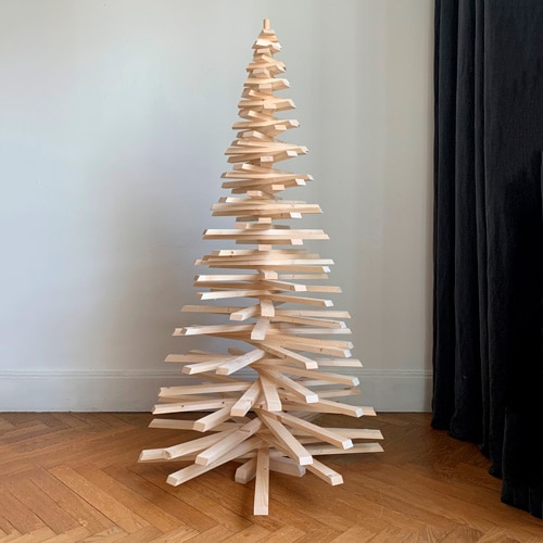 Grand sapin en bois recyclé Woody®