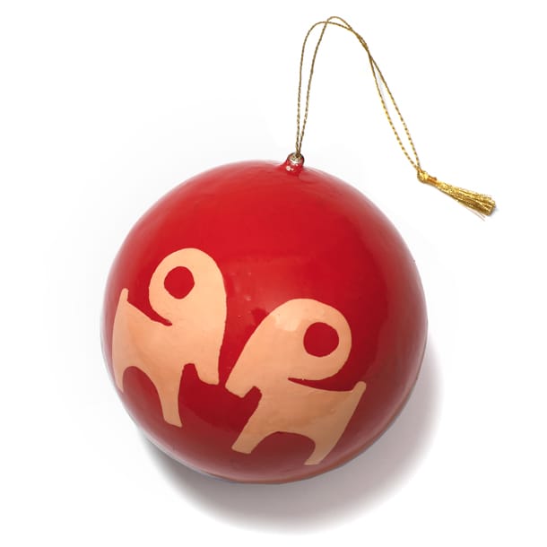 Boule de Noël à motifs Rouge