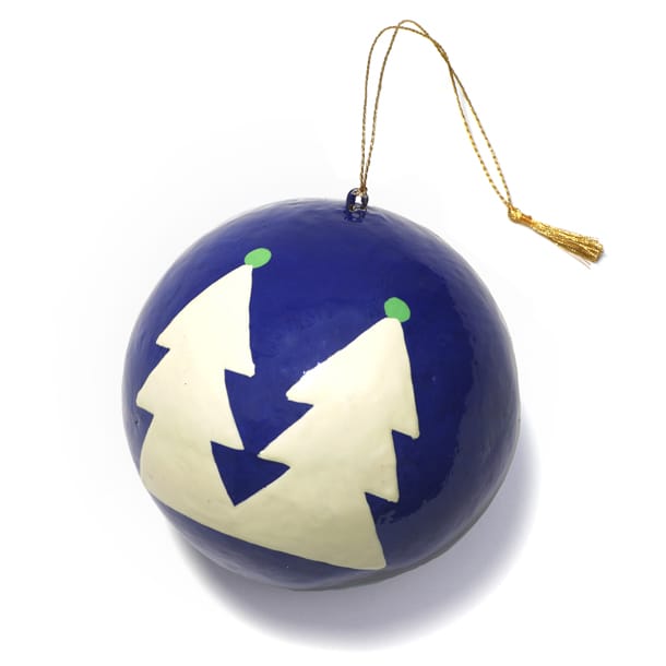 Boule de Noël à motifs Bleu