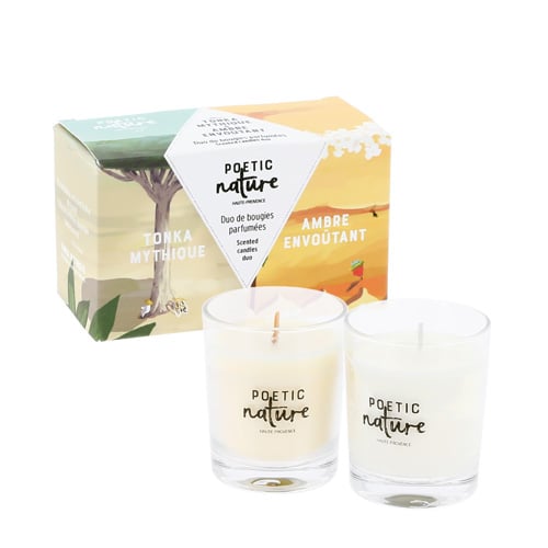 Coffret bougies Ambre et Tonka