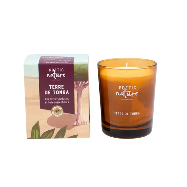 Bougie terre de tonka naturel 180g