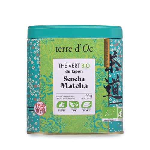 Thé vert bio Sencha et poudre Matcha