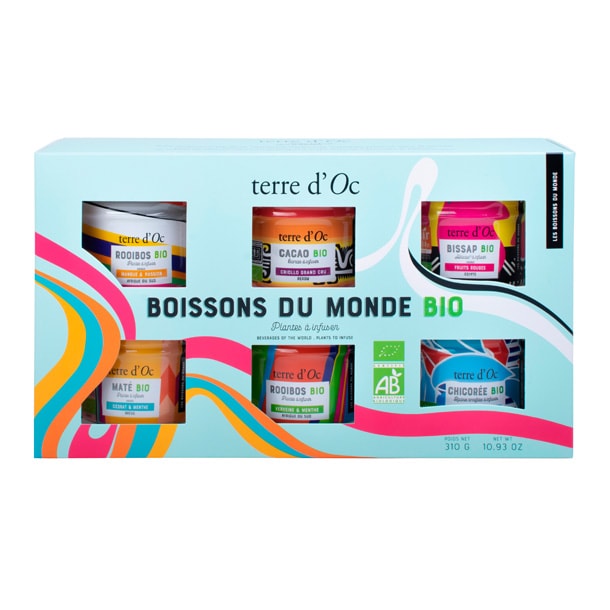 Coffret 6 boissons du monde bio