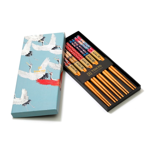 Coffret 5 paires de baguettes bambou