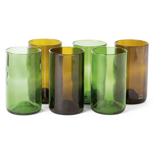 Set 6 verres recyclés