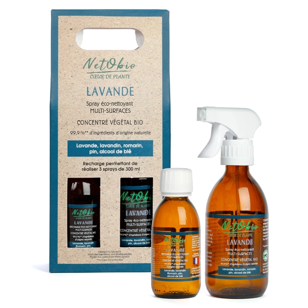 Coffret spray éco-nettoyant lavande