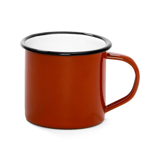 Mug coloré émaillé Marron