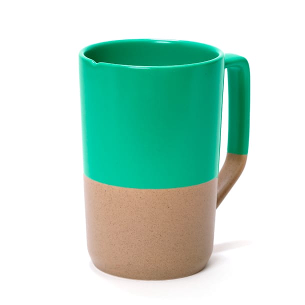 Mug bi-matière céramique et grès Vert