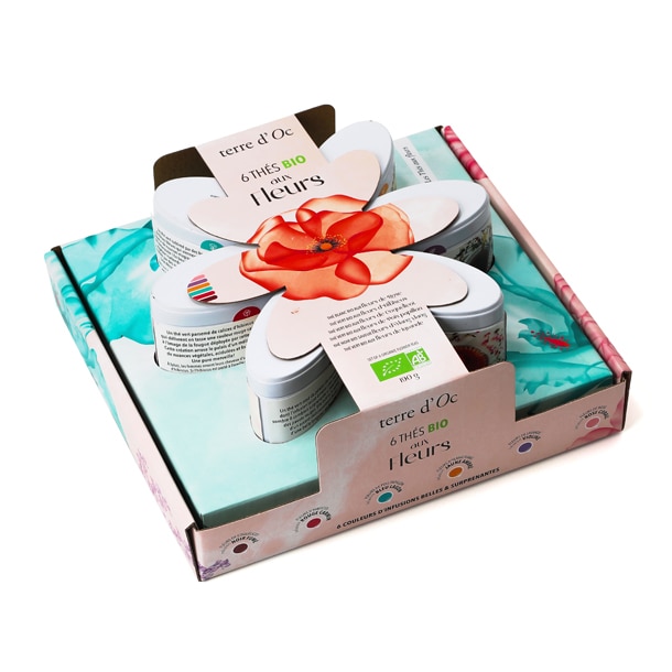 Coffret 6 thés aux fleurs bio