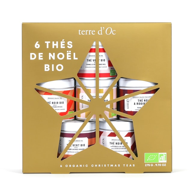 Coffret 6 thés de Noël bio