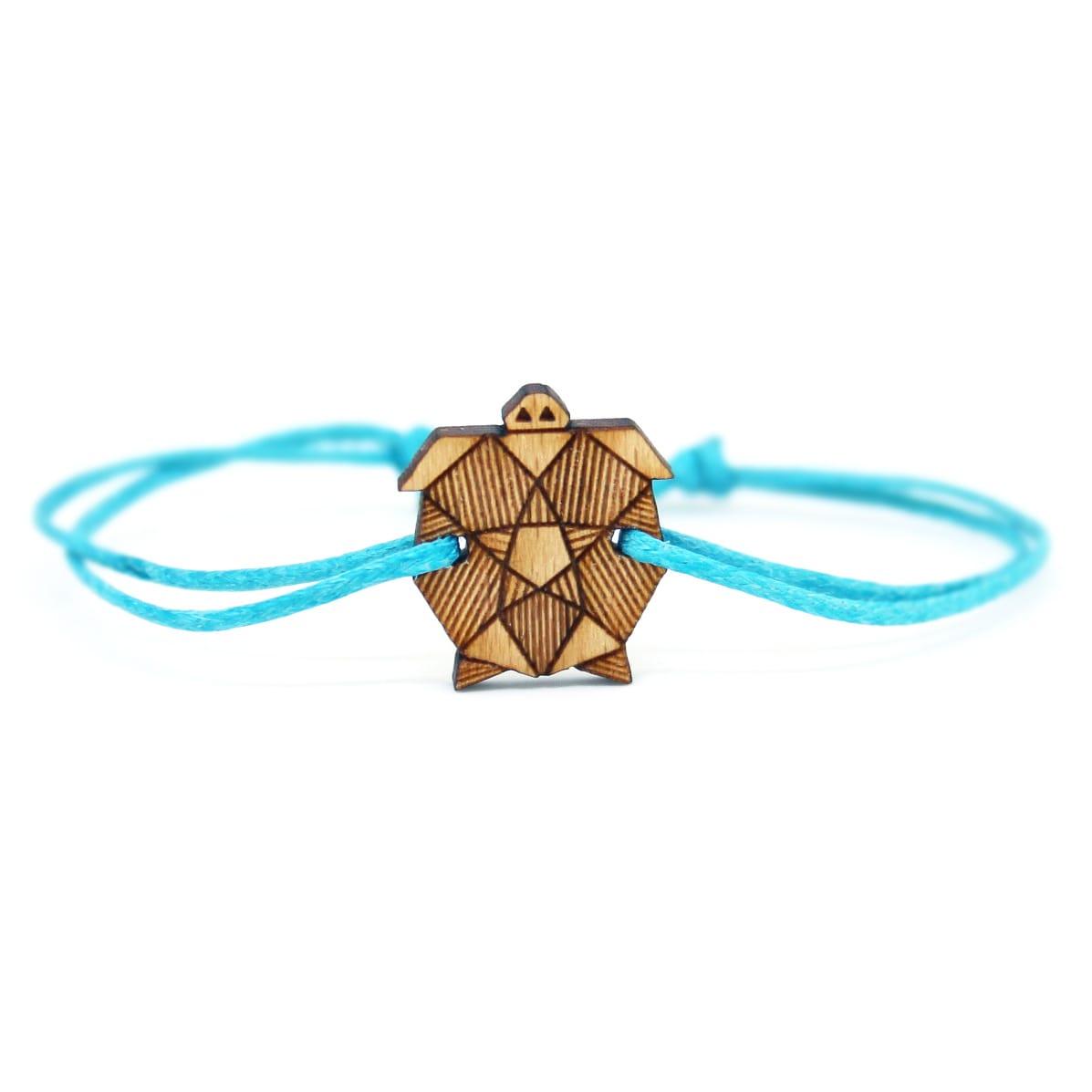 Bracelet lin et bois tortue