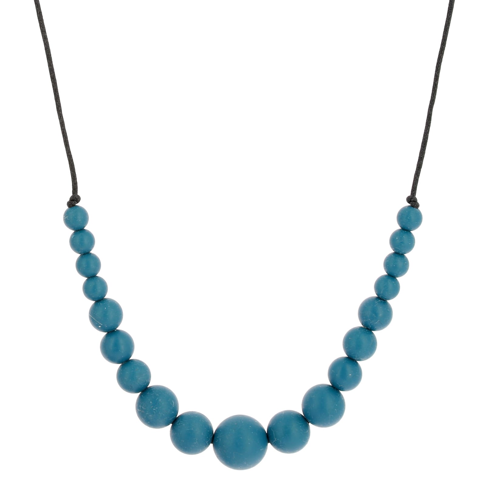 Collier portage bleu paon