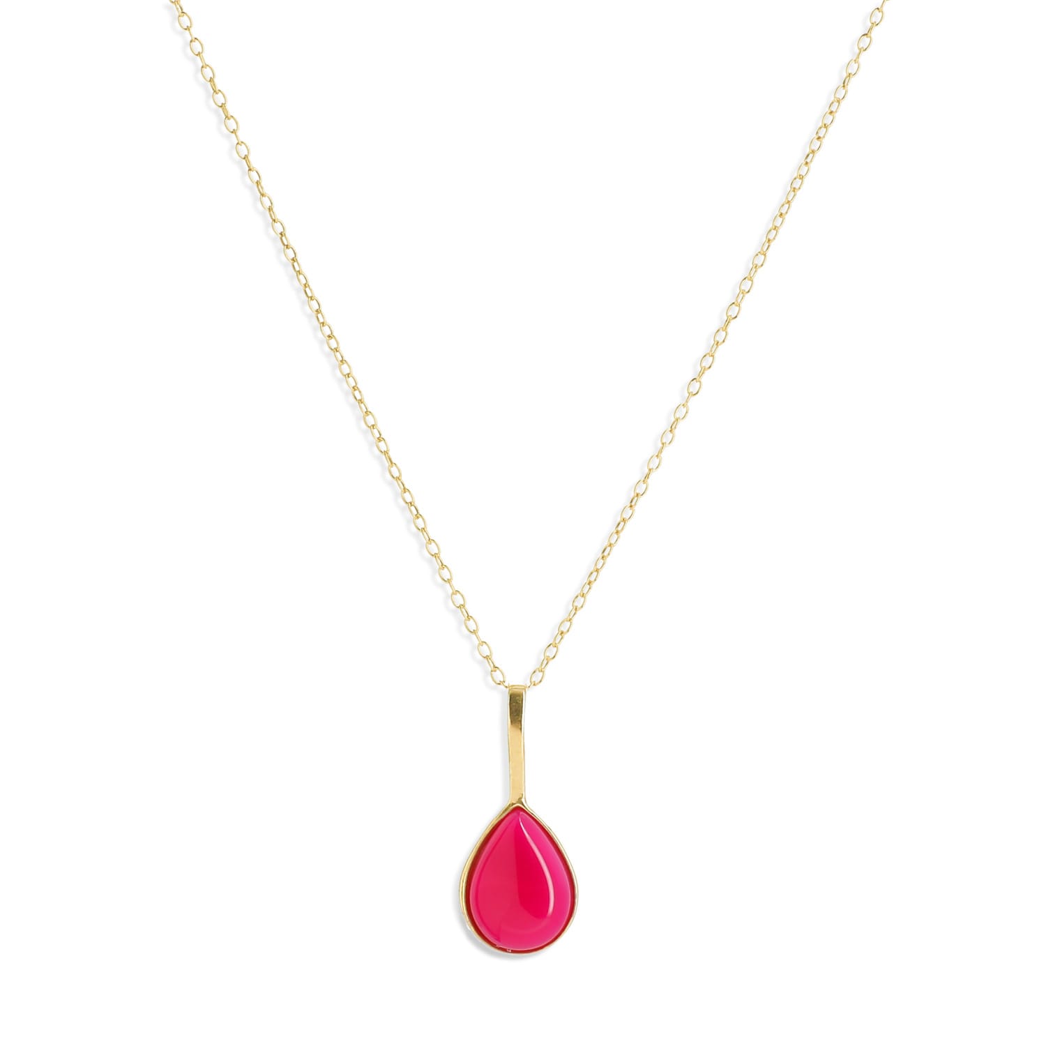 Collier Octobre Agate Fuchsia