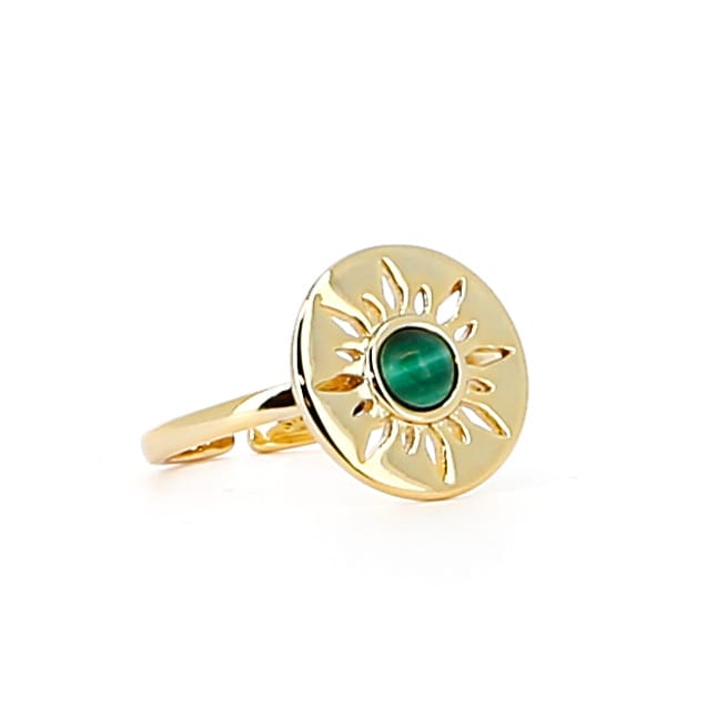 Bague Sundala en malachite 52 54 Nature D couvertes