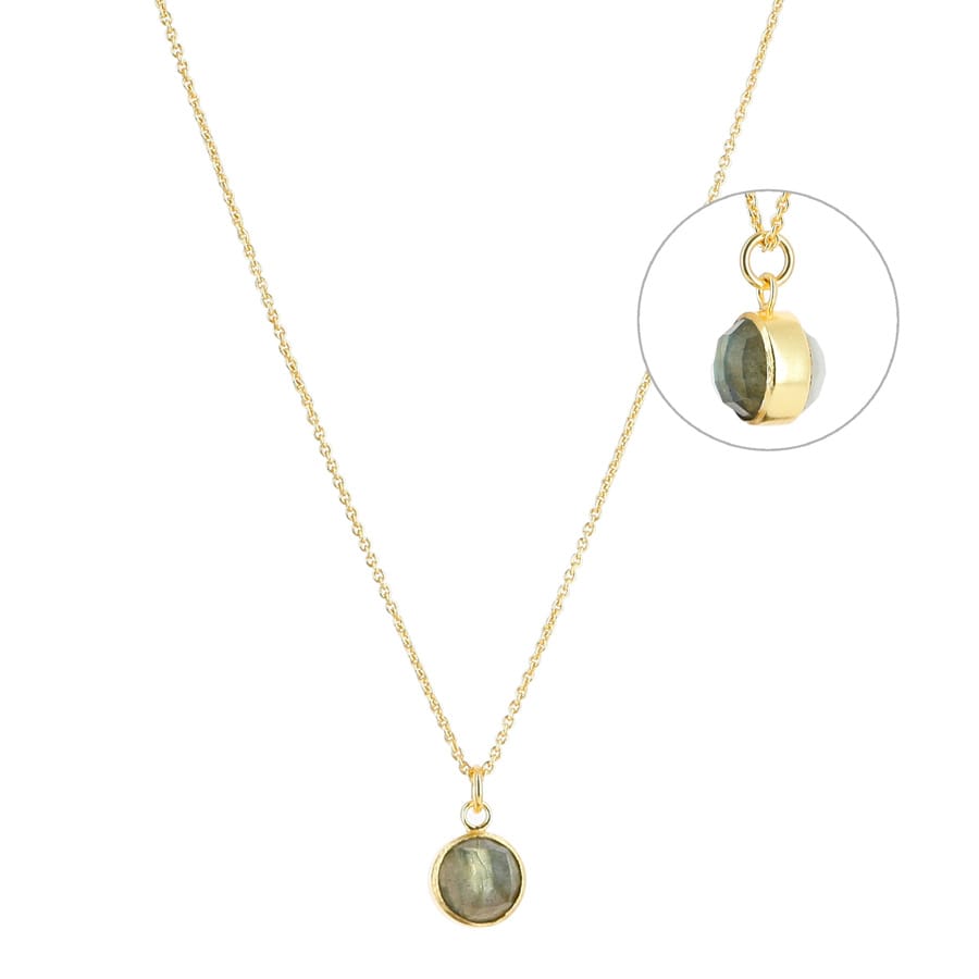 Collier labradorite et pierre de Lune