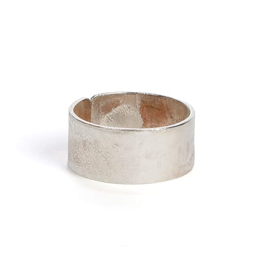 Bague pour hommes cuivre argenté