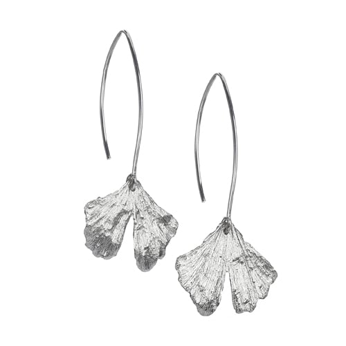 Boucles d'oreilles Gingko argent