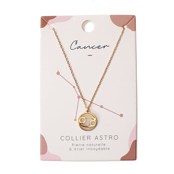 Collier signe astrologique cancer