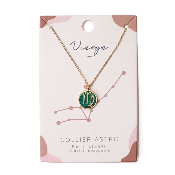 Collier signe astrologique vierge