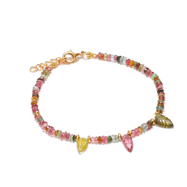 Bracelet en perles de tourmaline