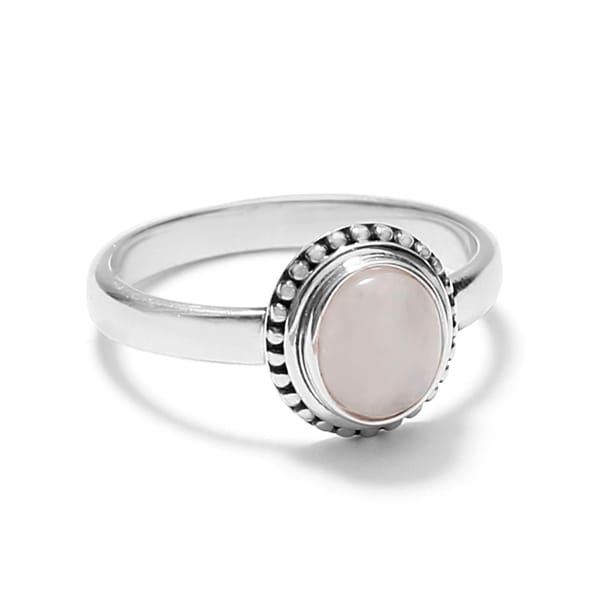 Bague pierre de Lune et argent 52