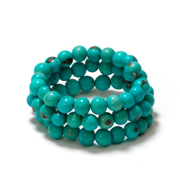 Bracelet açaï et tagua bleu