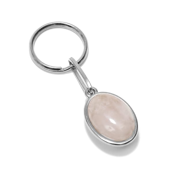 Porte-clé pierre naturelle Quartz rose