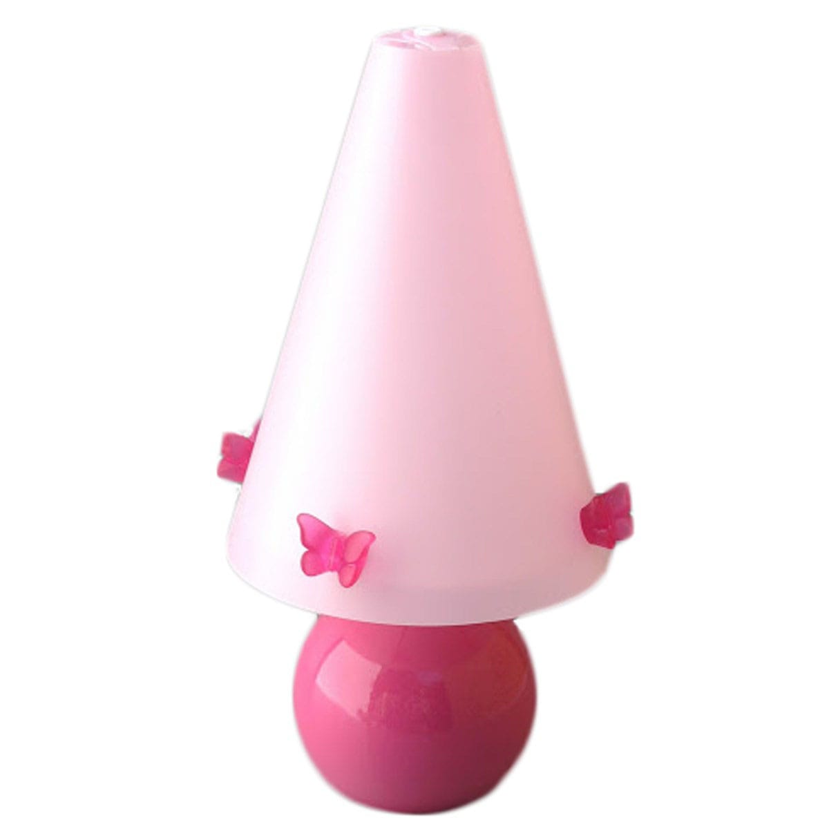 Lampe de chevet enfant papillons roses