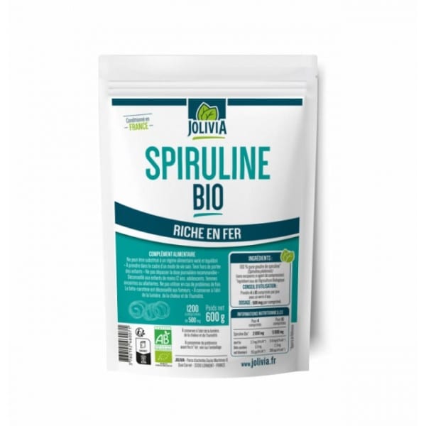 Spiruline bio ab 1200 comprimés 500 mg