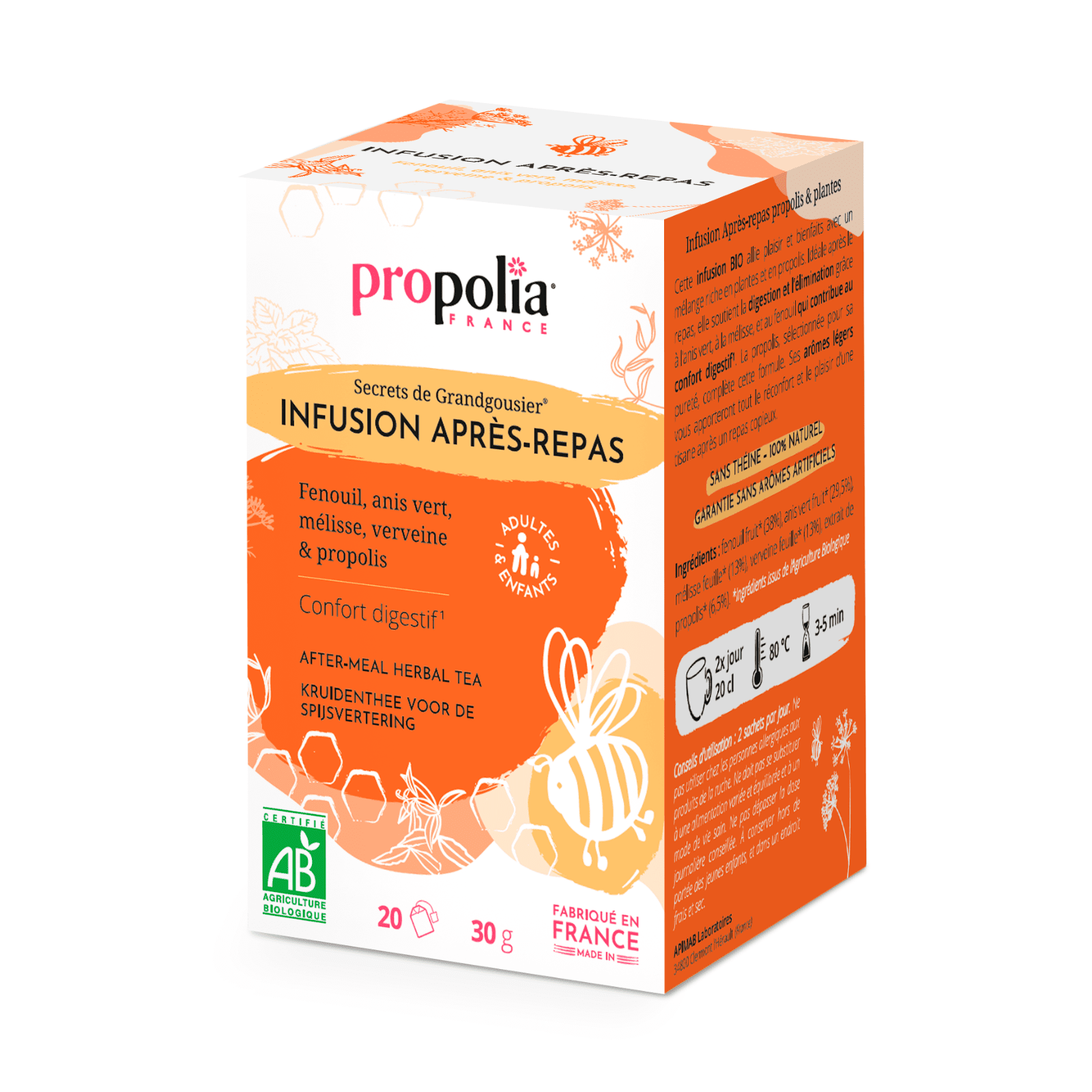 Infusion après-repas bio à la propolis