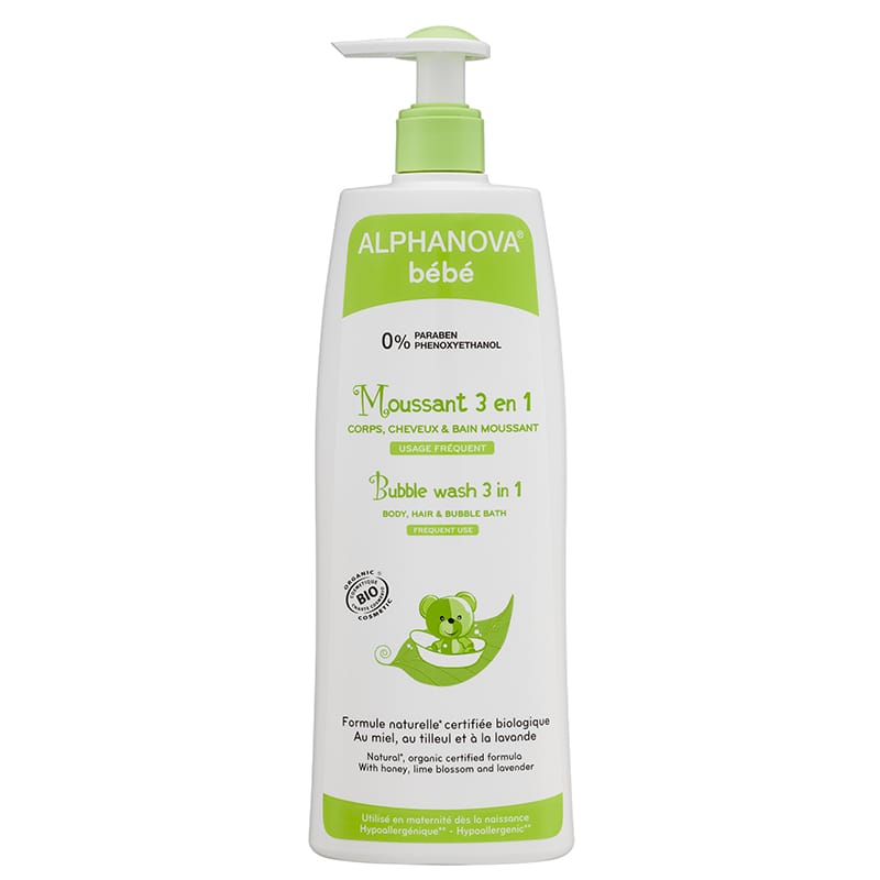 Moussant bio 3en1, corps, cheveux, bain