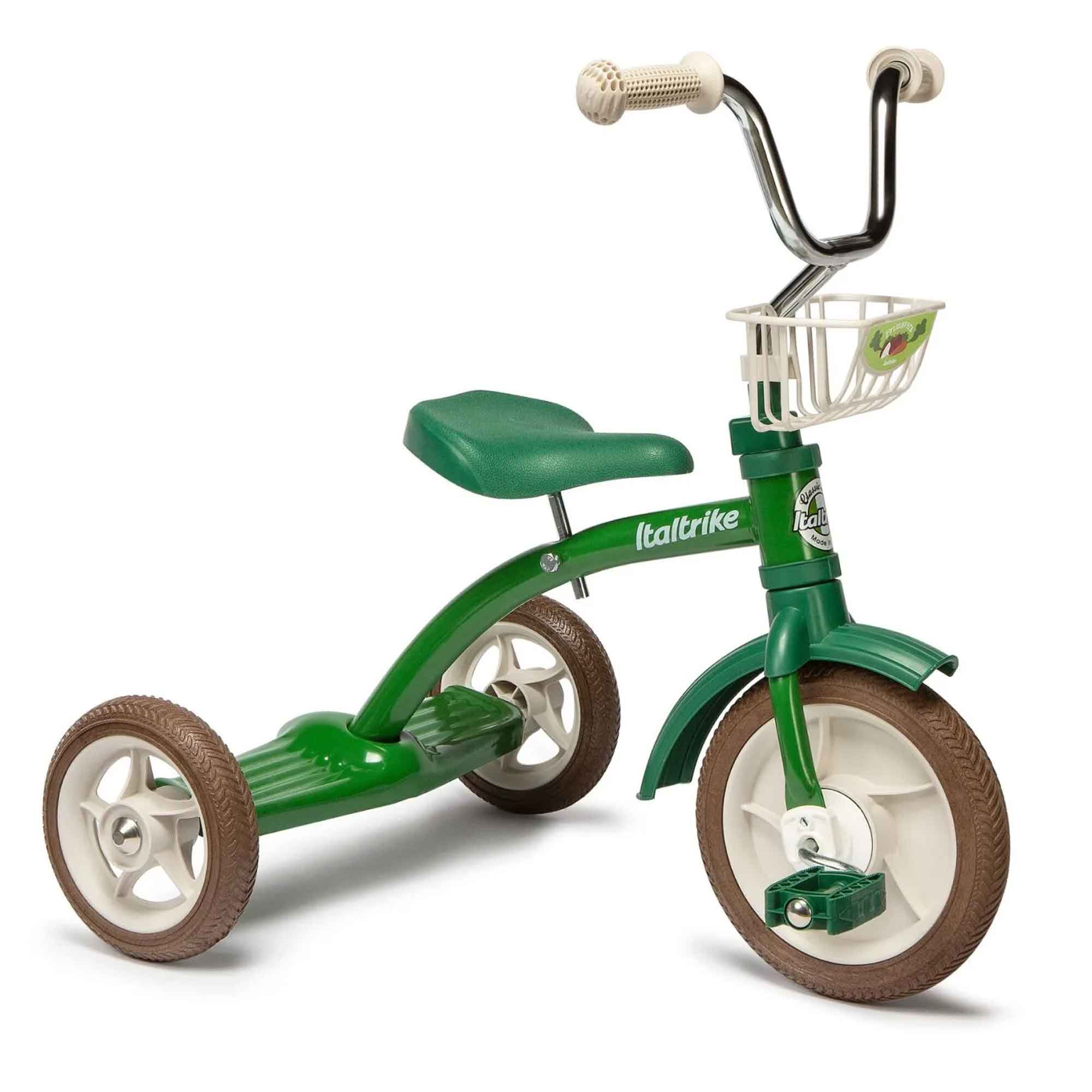 Tricycle rétro en métal vert