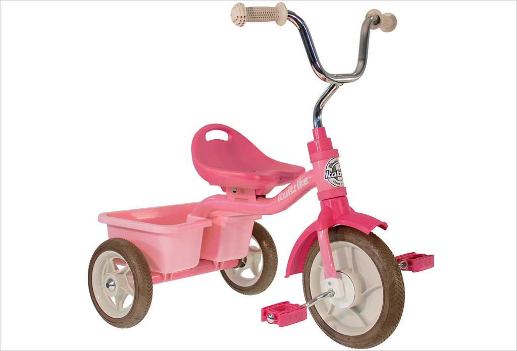 Tricycle rose avec benne