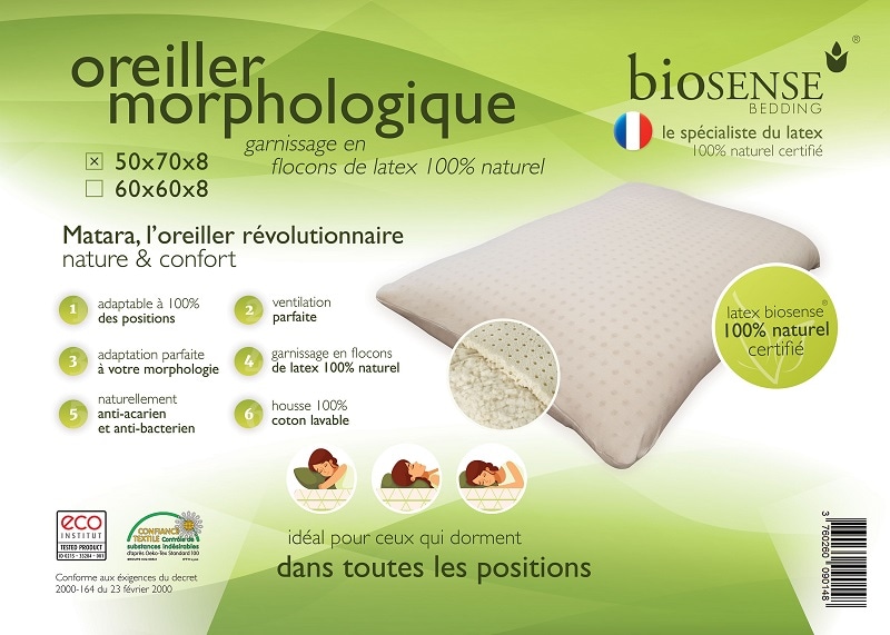 Oreiller morphologique 50x70x8