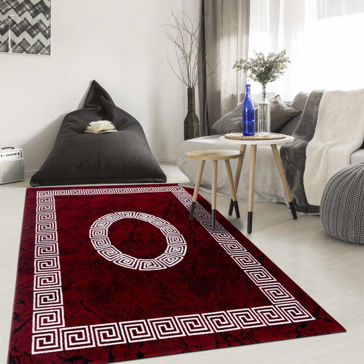 Tapis salon 160x230 rouge